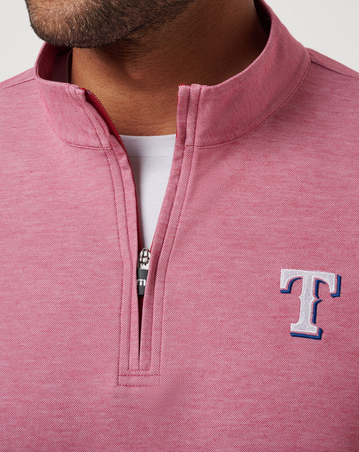 Texas Rangers Time To Tailgate Quarter Zip Heather Red | Travis Mathew Popular
