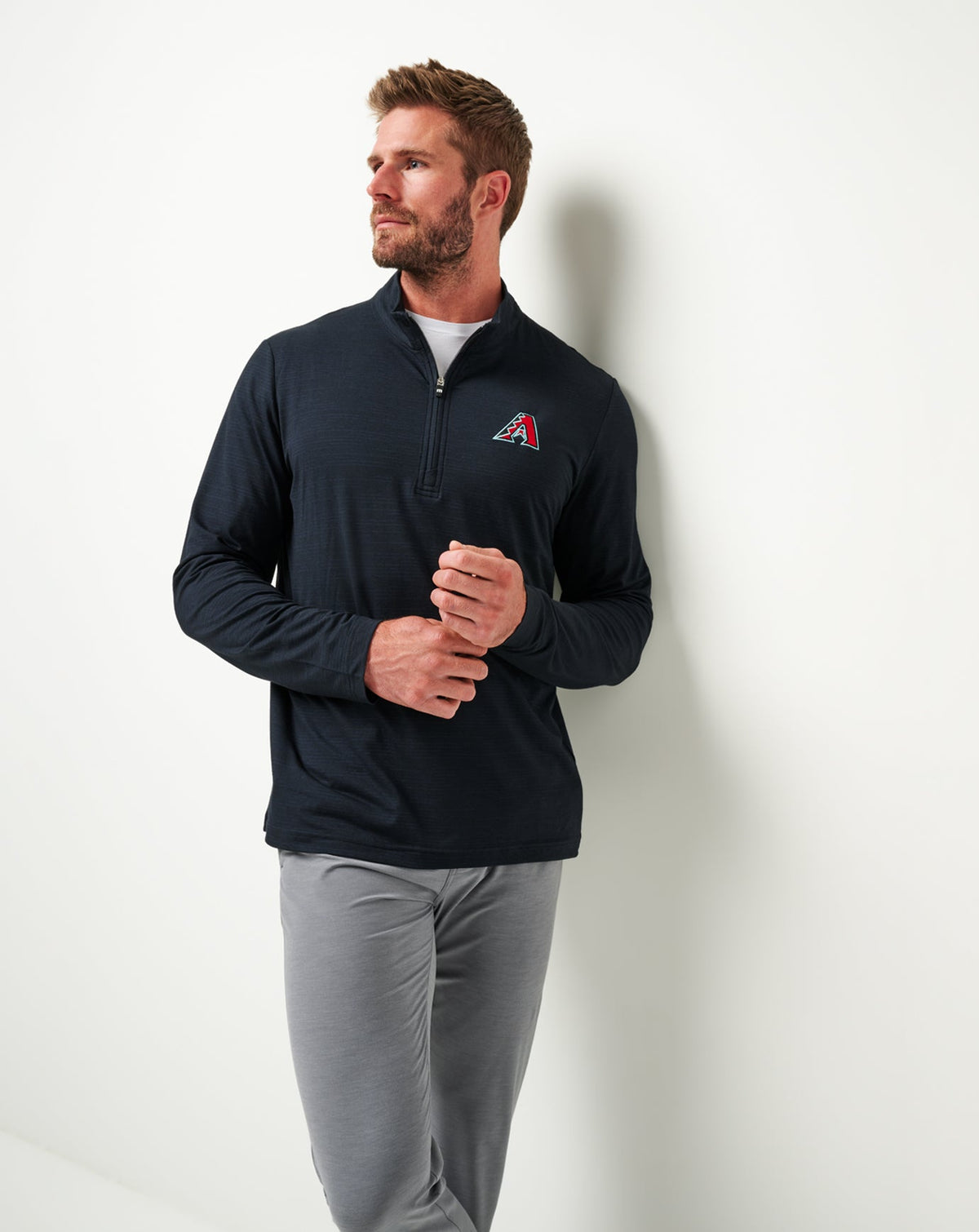 Arizona Diamondbacks The Heater Quarter Zip Black | Travis Mathew Best Seller