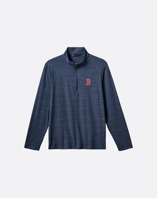 Boston Red Sox The Heater Quarter Zip Vintage Indigo/Black | Travis Mathew Great Value