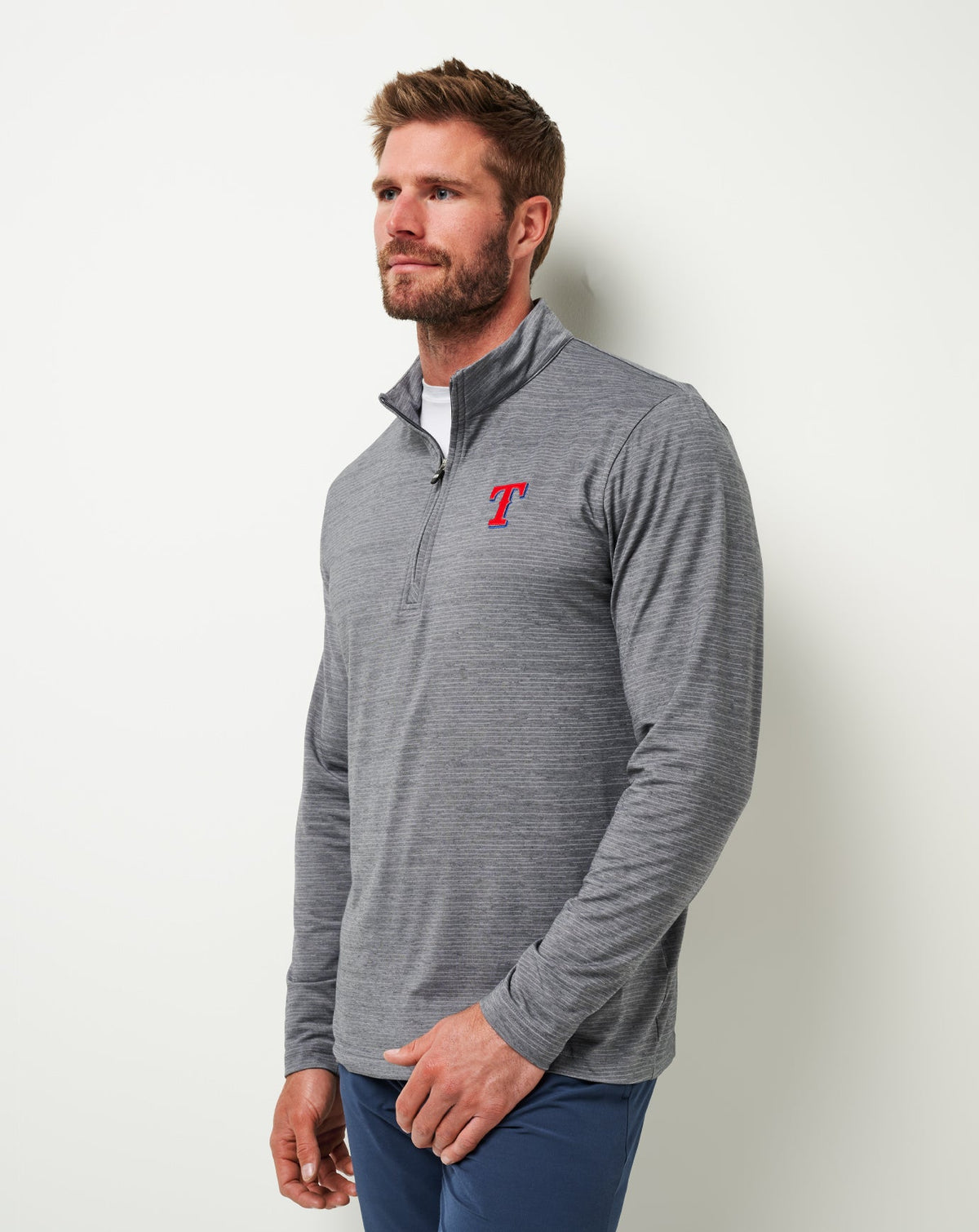 Texas Rangers The Heater Quarter Zip Sleet/Quiet Shade | Travis Mathew Trending
