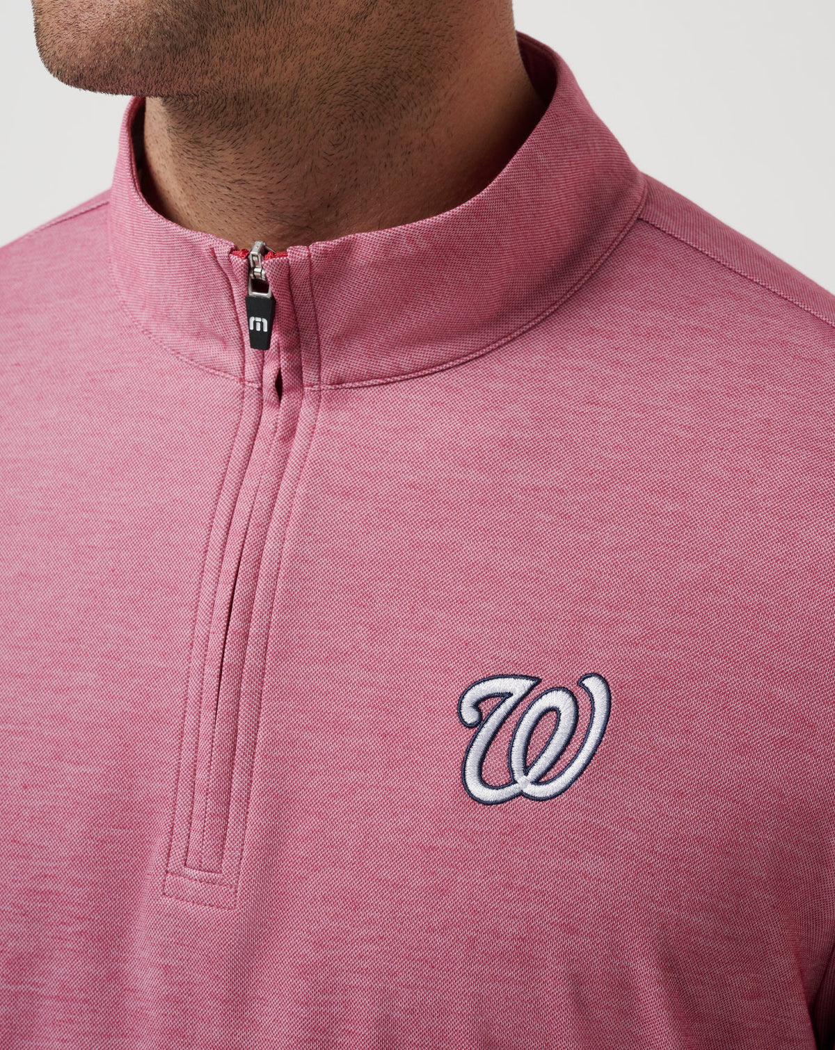 Washington Nationals Time To Tailgate Quarter Zip Heather Red | Travis Mathew Best Seller