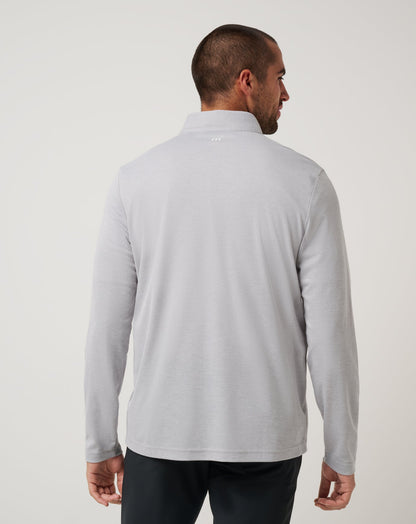 Cincinatti Reds Time To Tailgate Quarter Zip Heather Grey | Travis Mathew Exclusive