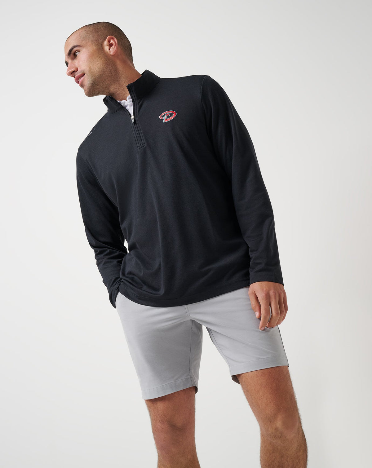Arizona Diamondbacks Time To Tailgate Quarter Zip Black | Travis Mathew Signature