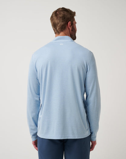 Texas Rangers Time To Tailgate Quarter Zip Heather Blue | Travis Mathew Top Pick
