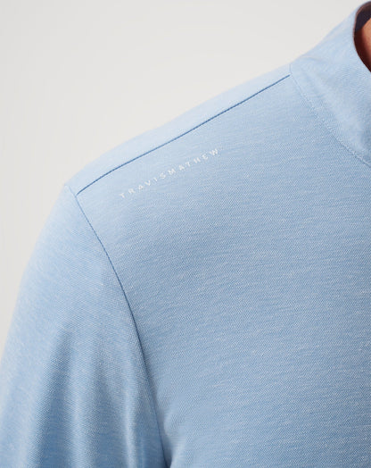 Texas Rangers Time To Tailgate Quarter Zip Heather Blue | Travis Mathew Top Pick