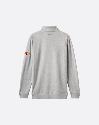 USC Cloud Quarter Zip 2.0 Heather Light Grey | Travis Mathew Sale