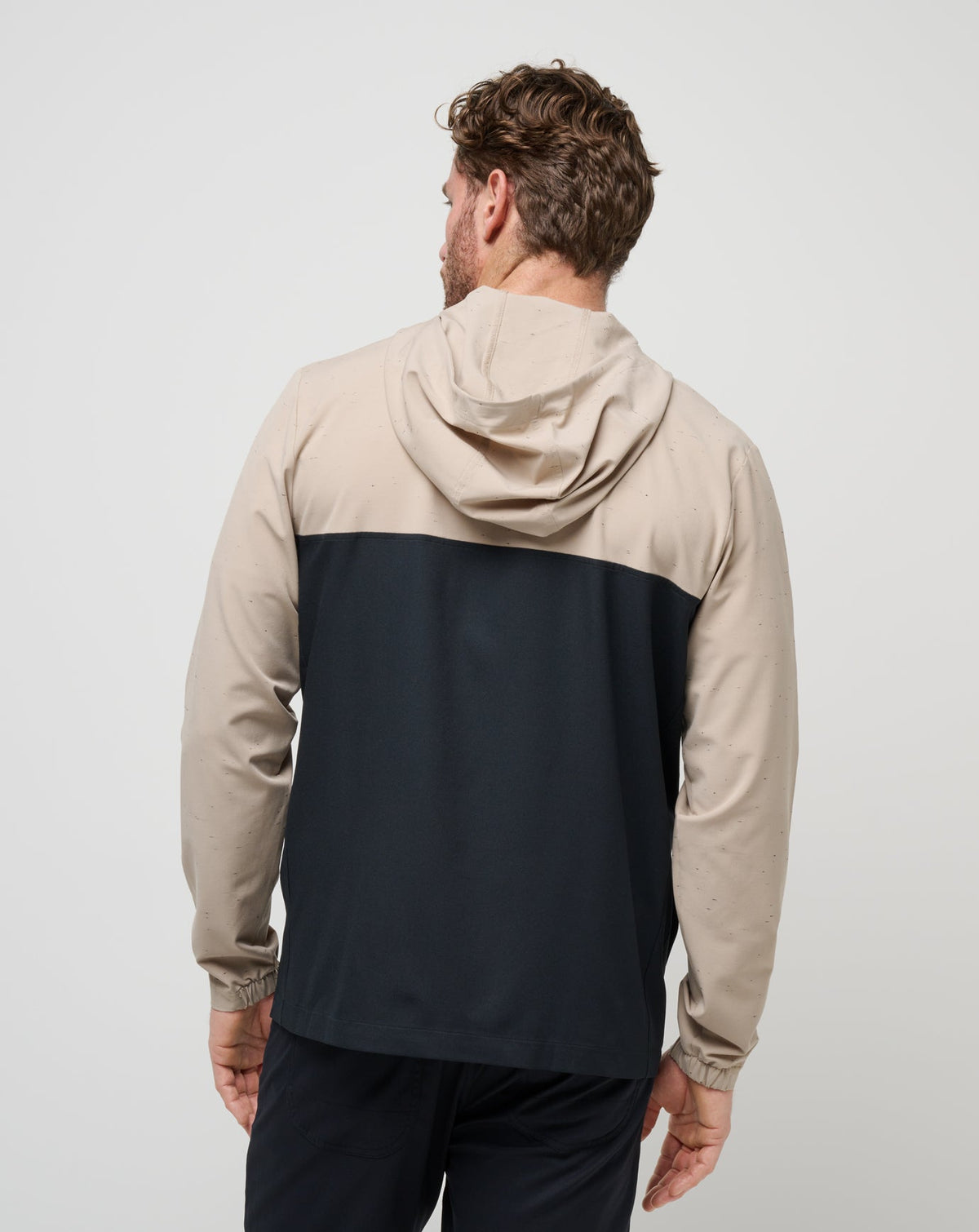 Rocky Shore Quarter Zip Hoodie Oxford Tan | Travis Mathew Best Price