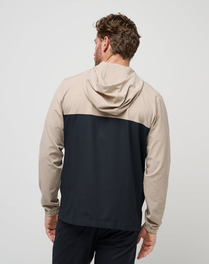 Rocky Shore Quarter Zip Hoodie Oxford Tan | Travis Mathew Best Price