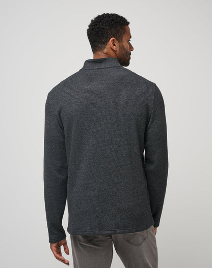Last Sunset Quarter Zip Heather Dark Grey | Travis Mathew Signature