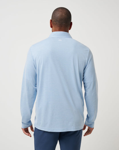 Kansas City Roayals Time To Tailgate Quarter Zip Heather Blue | Travis Mathew Discount