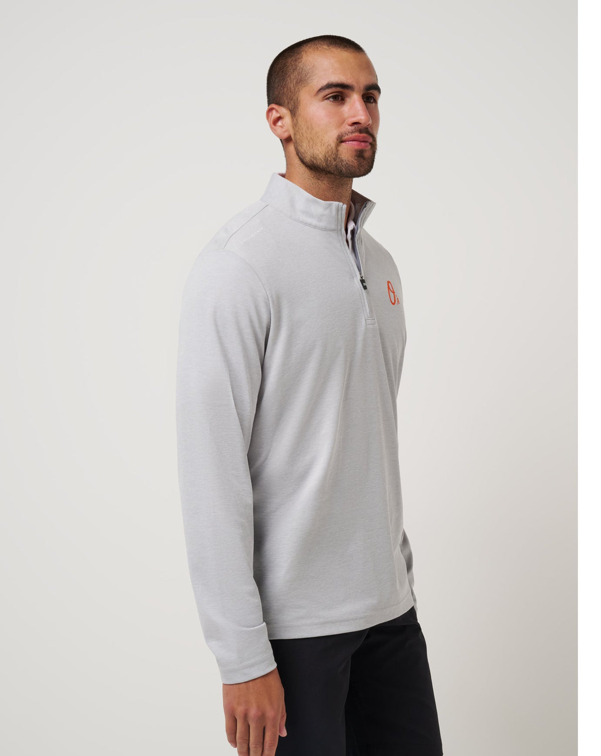 Baltimore Orioles Time To Tailgate Quarter Zip Heather Grey | Travis Mathew Smart Buy
