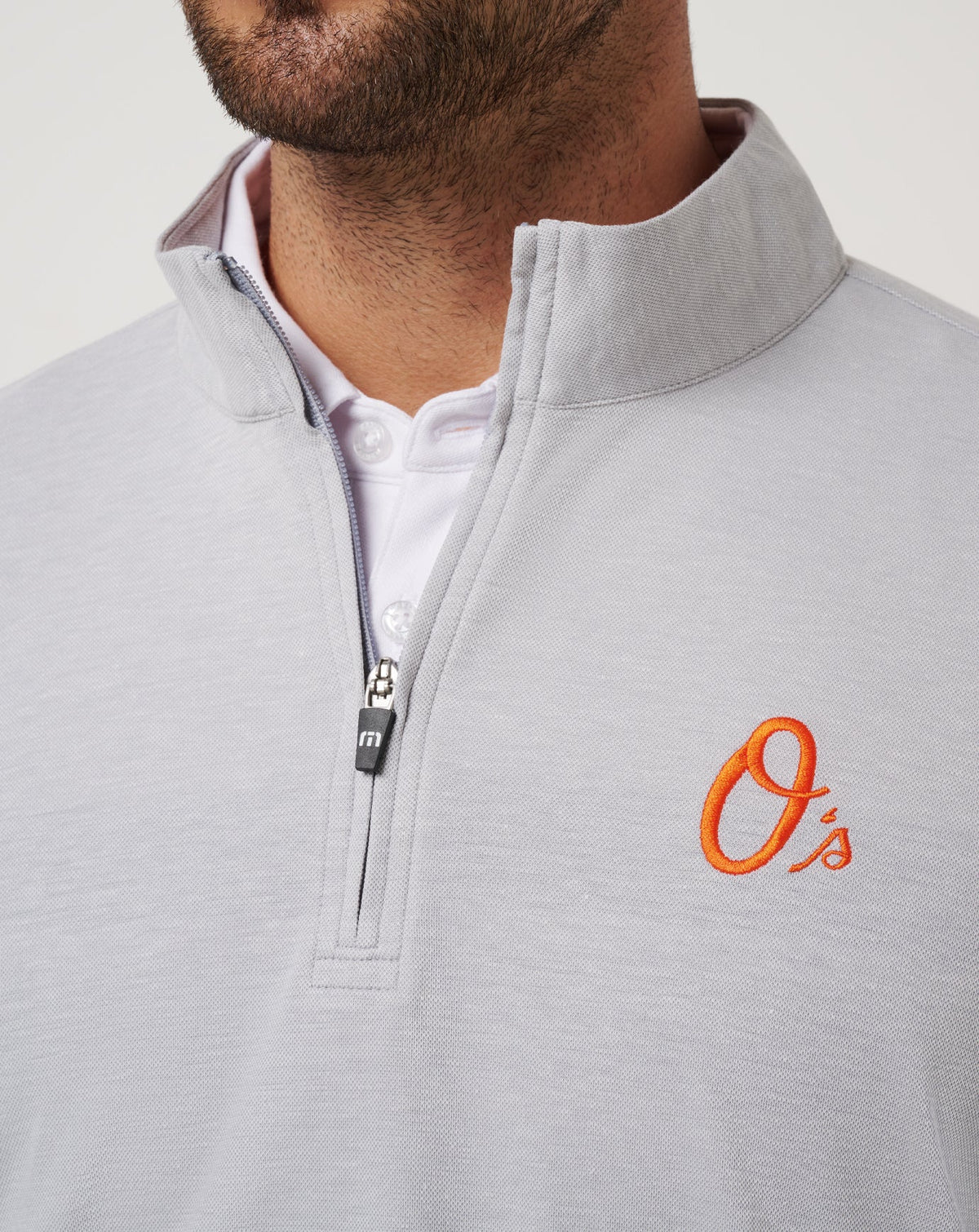 Baltimore Orioles Time To Tailgate Quarter Zip Heather Grey | Travis Mathew Smart Buy