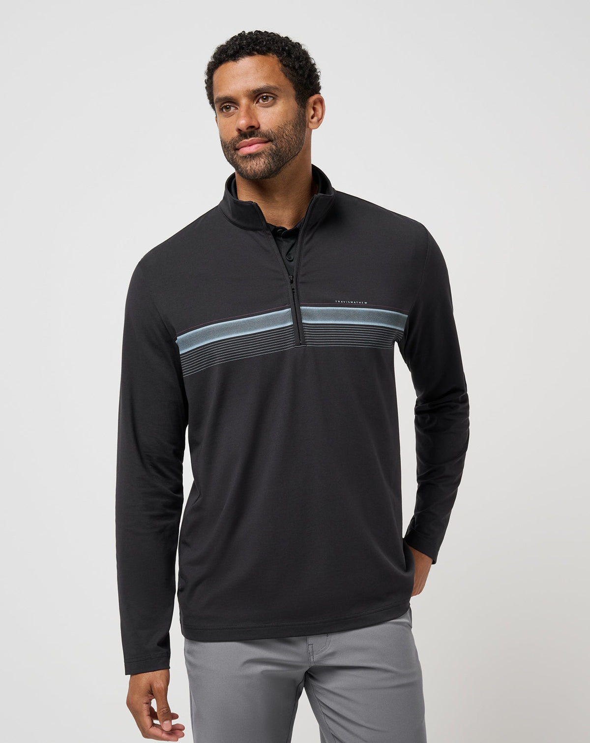 Nautical Adventure Quarter Zip Black | Travis Mathew Value