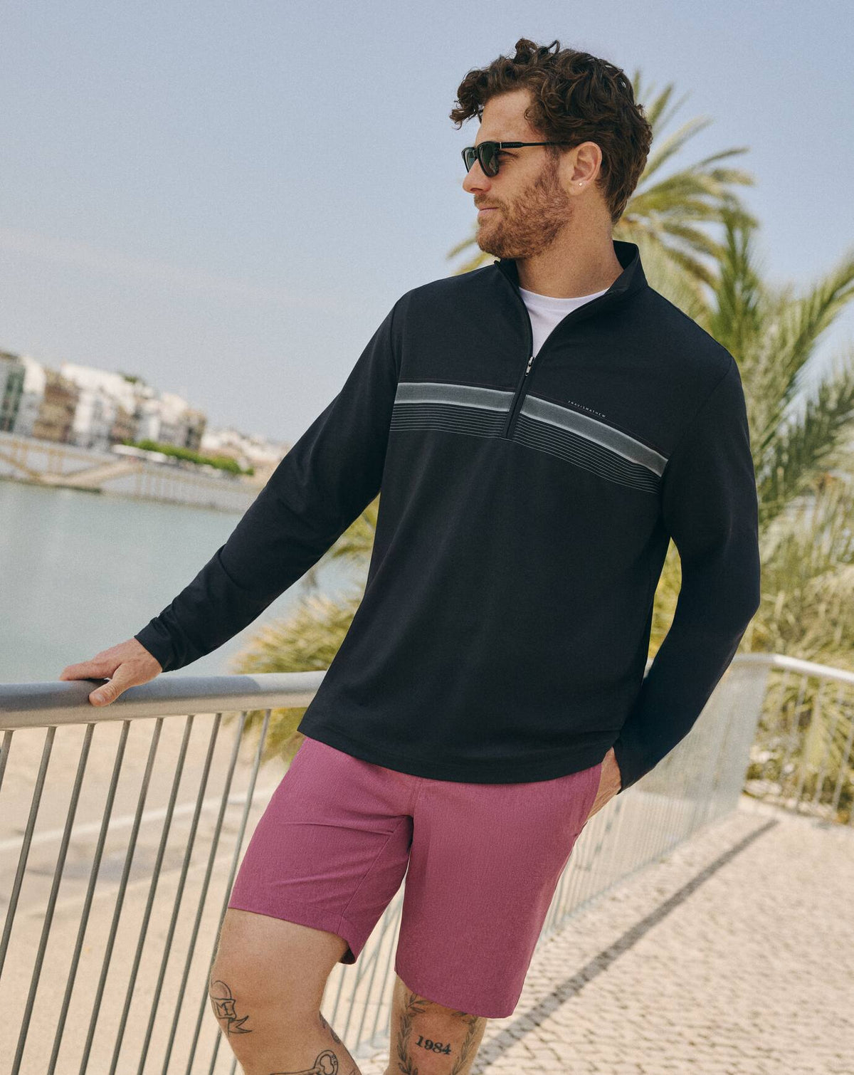 Nautical Adventure Quarter Zip Black | Travis Mathew Value
