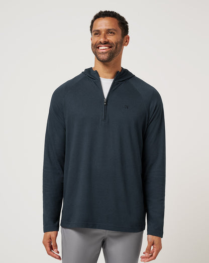 Country Hopping Hooded Quarter Zip Total Eclipse | Travis Mathew Smart Buy