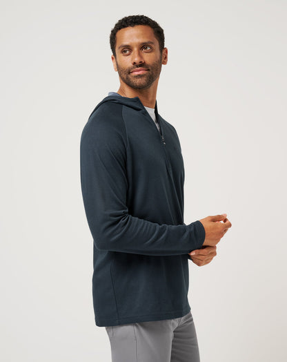 Country Hopping Hooded Quarter Zip Total Eclipse | Travis Mathew Smart Buy