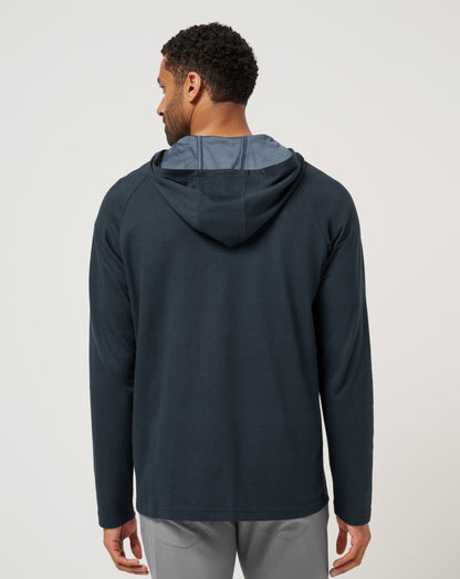 Country Hopping Hooded Quarter Zip Total Eclipse | Travis Mathew Smart Buy