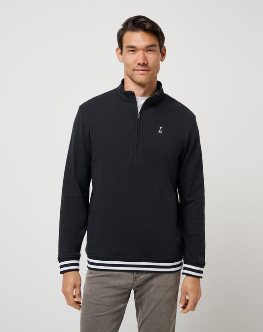 Happier Hour Quarter Zip Black | Travis Mathew Top Pick