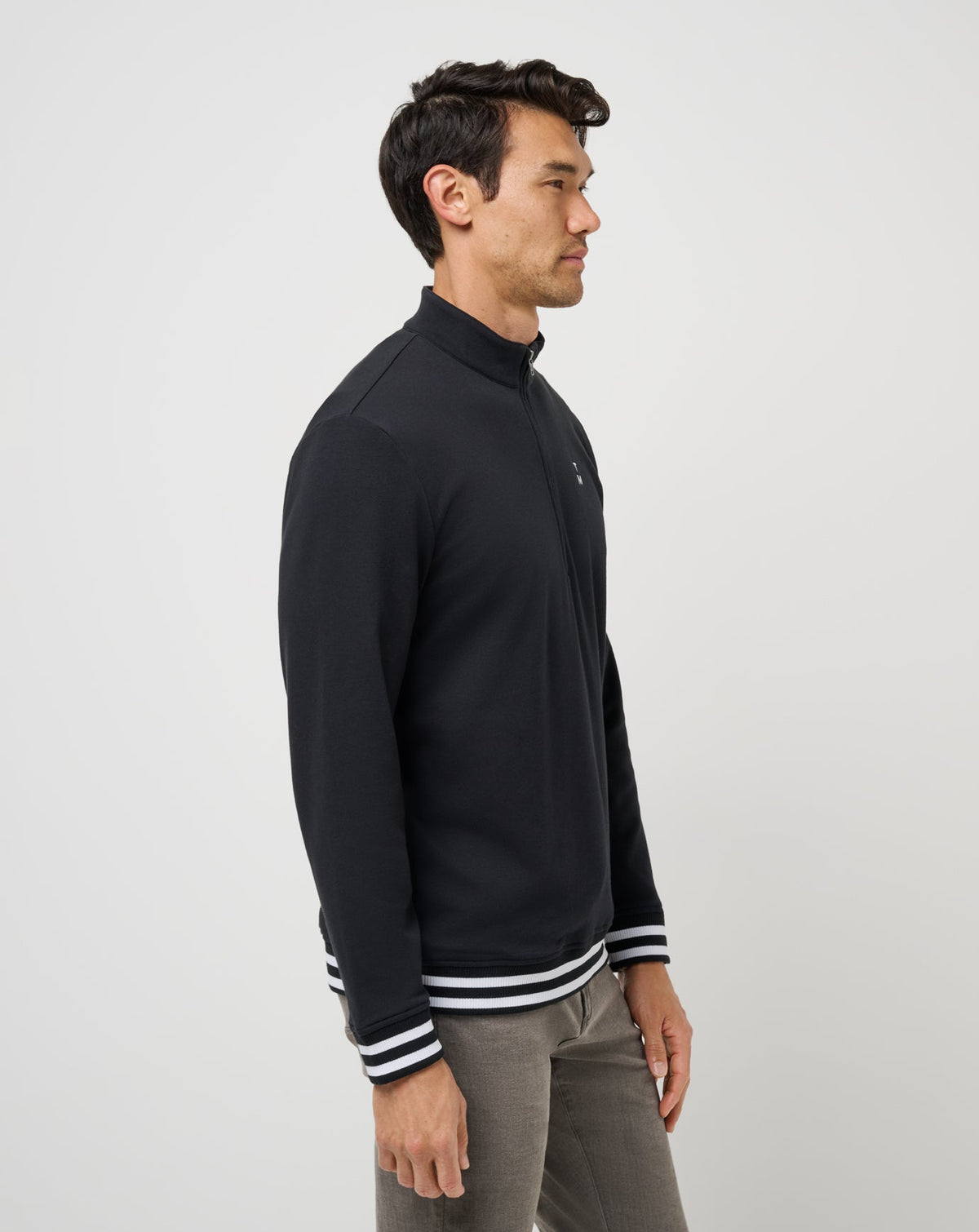 Happier Hour Quarter Zip Black | Travis Mathew Top Pick