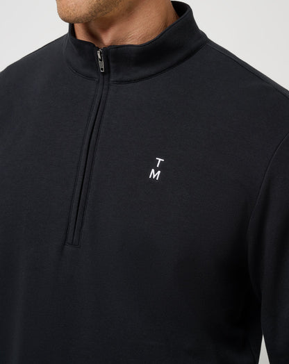 Happier Hour Quarter Zip Black | Travis Mathew Top Pick