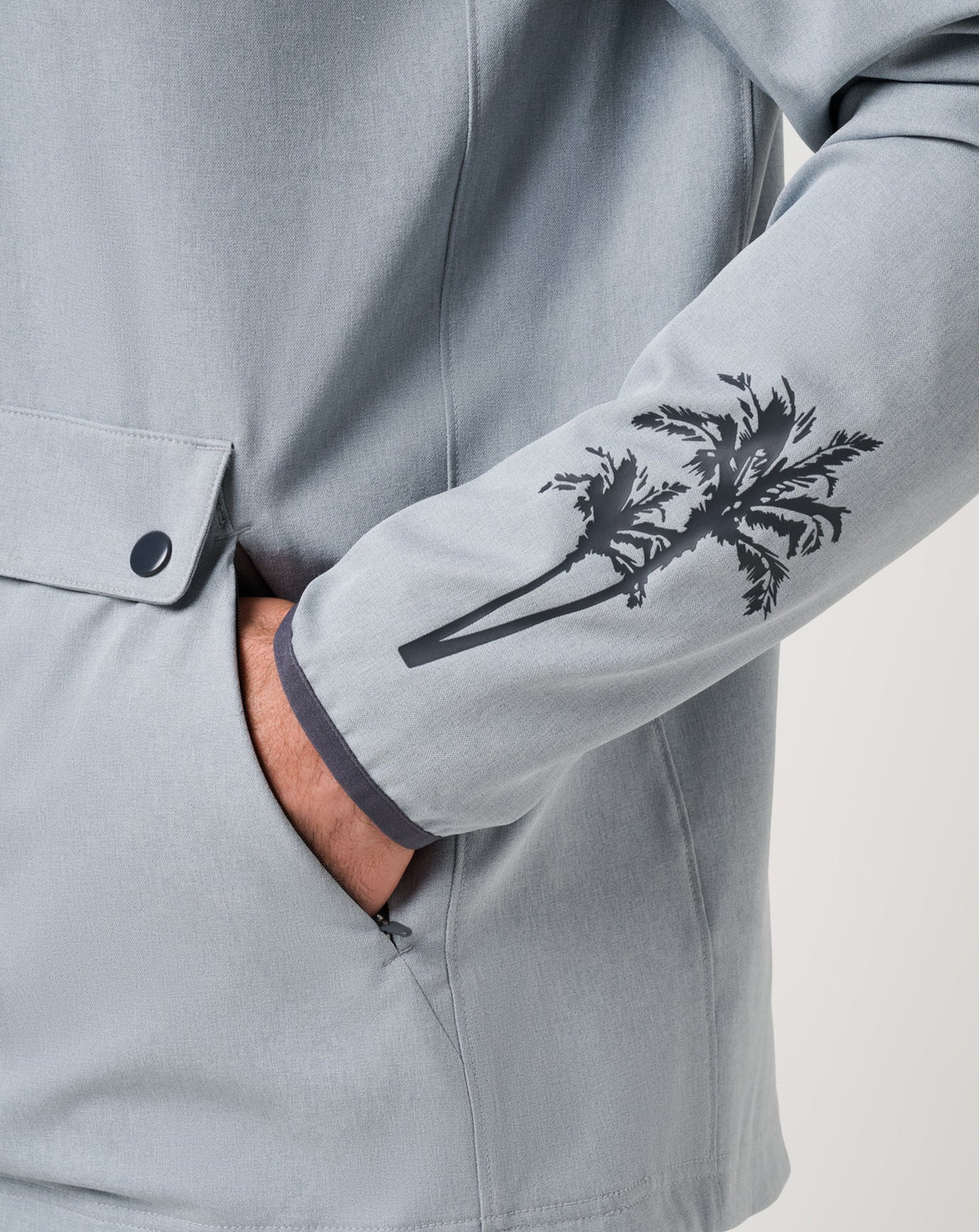 Out Of Pocket Hooded Quarter Zip Heather Light Grey | Travis Mathew Everyday
