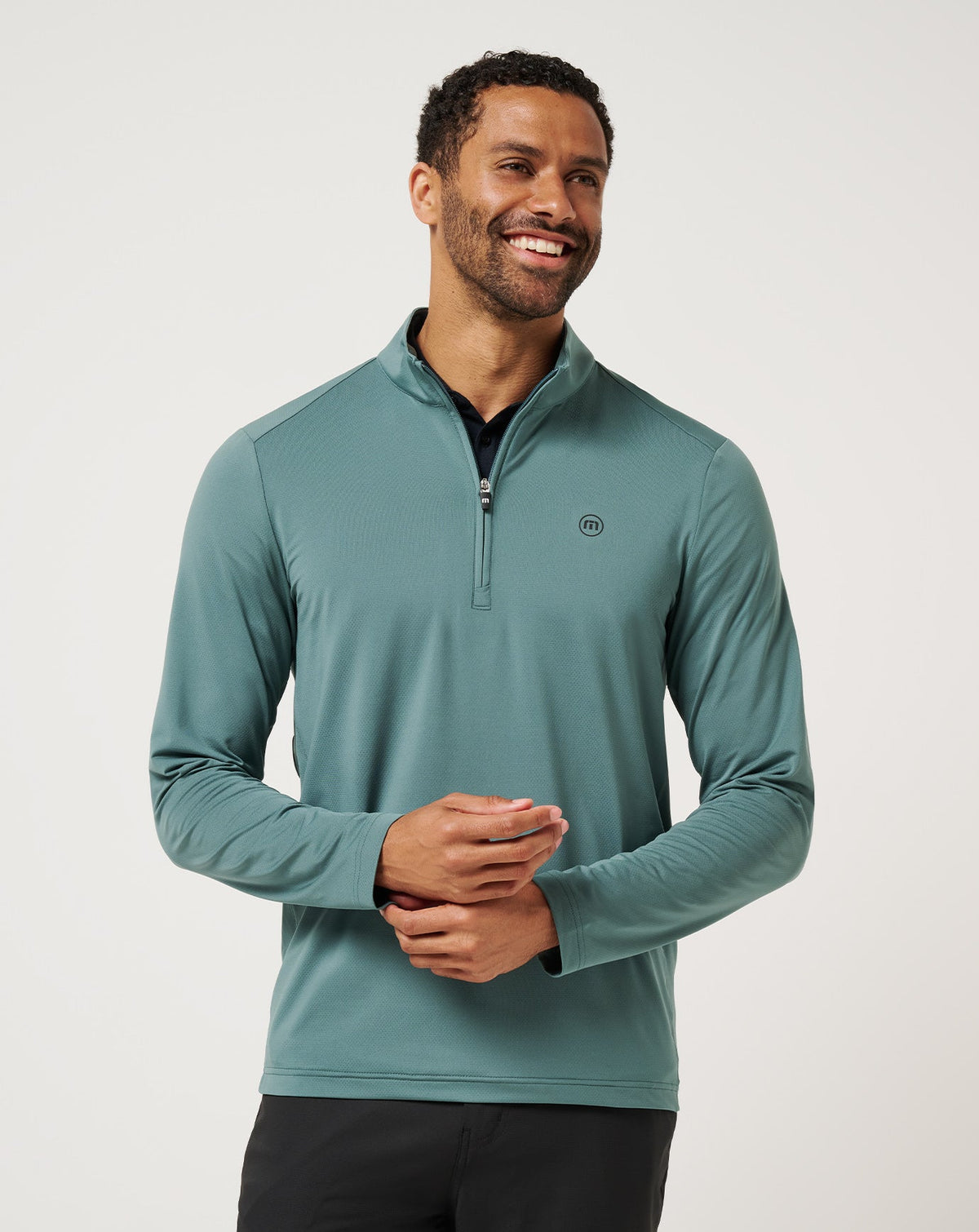 Heater Pro Quarter Zip Silver Pine | Travis Mathew Premium