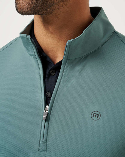 Heater Pro Quarter Zip Silver Pine | Travis Mathew Premium
