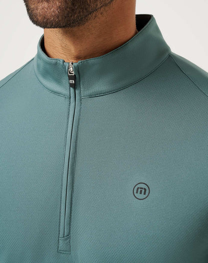 Heater Pro Quarter Zip Silver Pine | Travis Mathew Premium