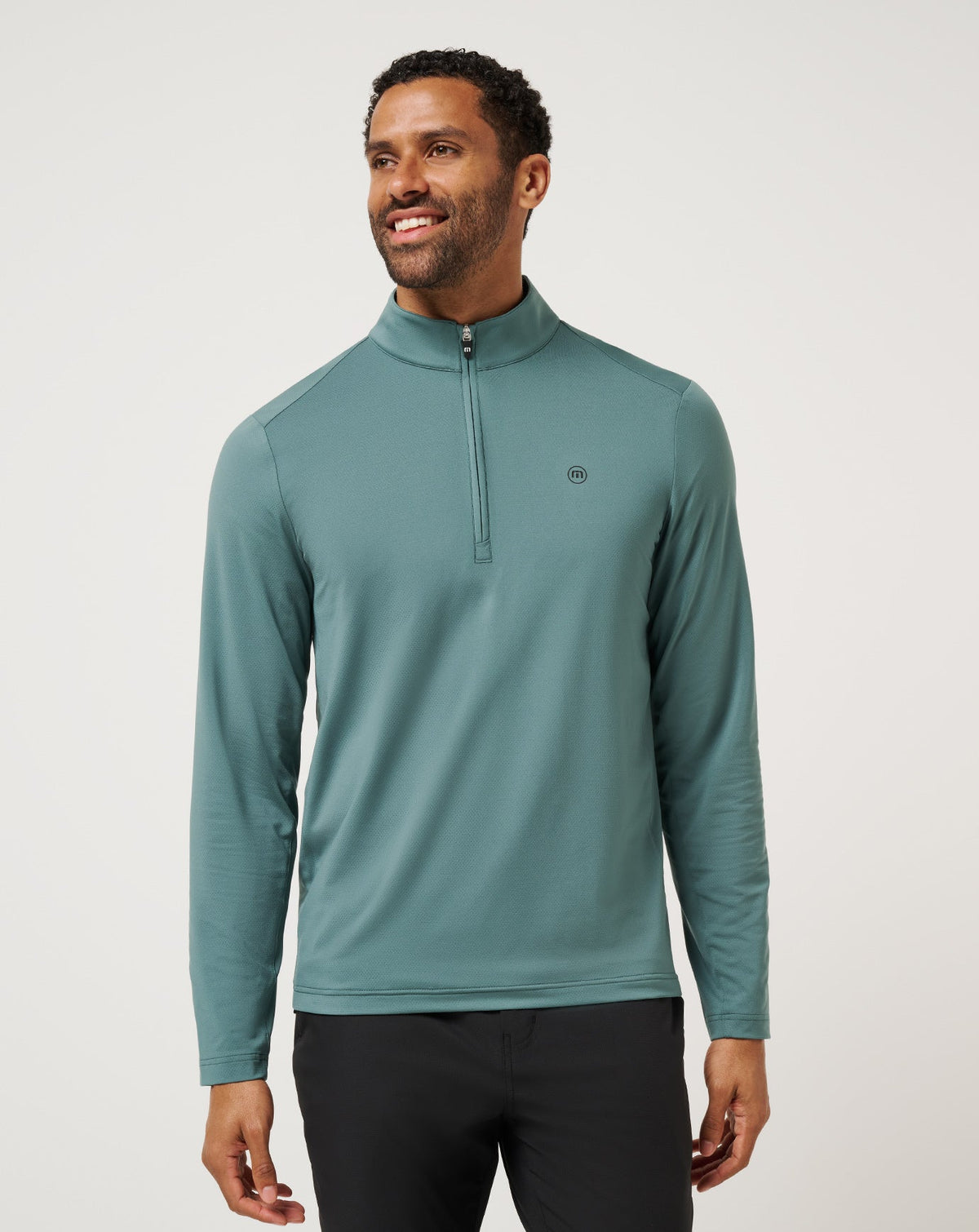 Heater Pro Quarter Zip Silver Pine | Travis Mathew Premium