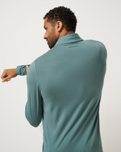 Heater Pro Quarter Zip Silver Pine | Travis Mathew Premium
