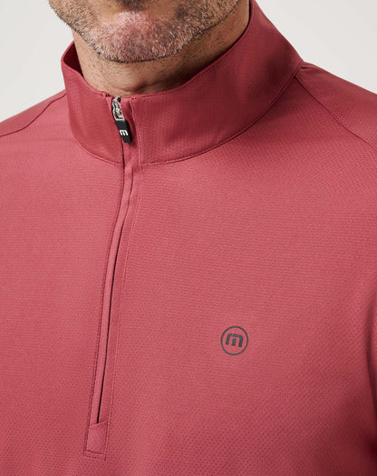 Heater Pro Quarter Zip Roan Rouge | Travis Mathew Classic
