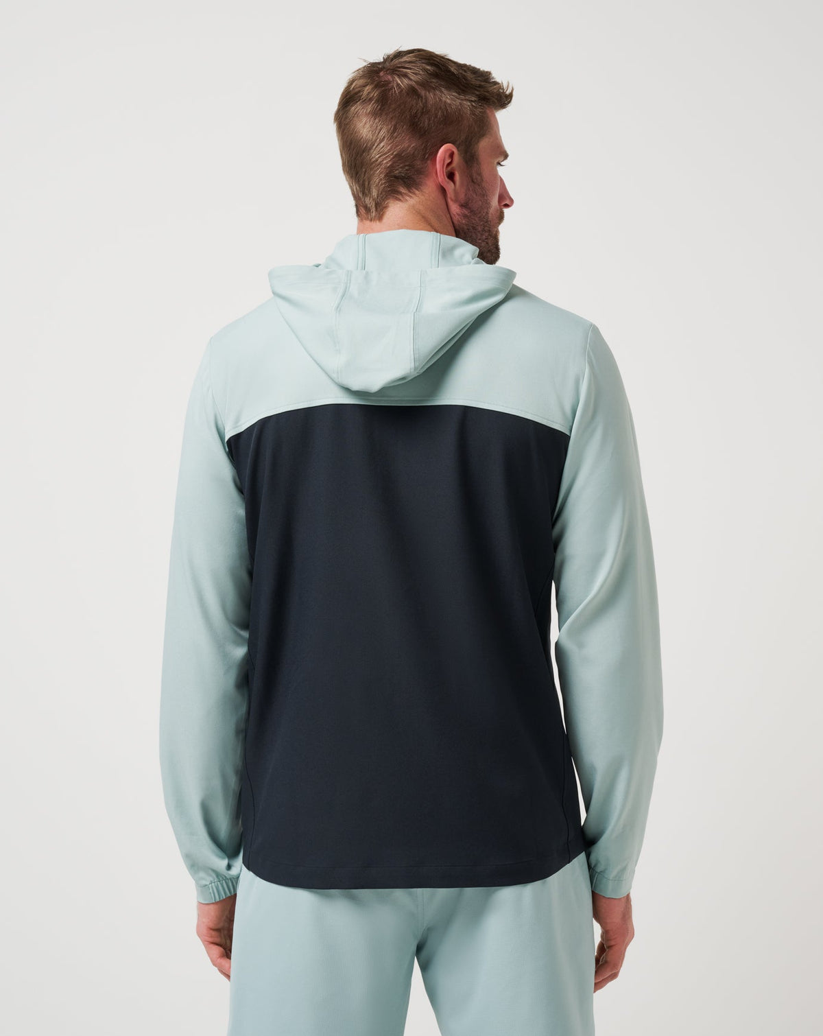 Coin Toss Quarter Zip Hoodie Gray Mist | Travis Mathew Featured