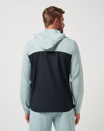 Coin Toss Quarter Zip Hoodie Gray Mist | Travis Mathew Featured