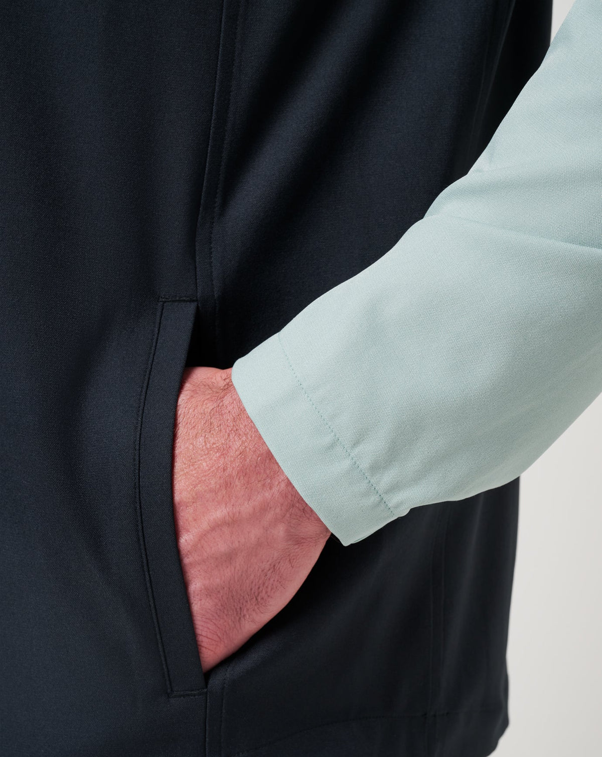 Coin Toss Quarter Zip Hoodie Gray Mist | Travis Mathew Featured