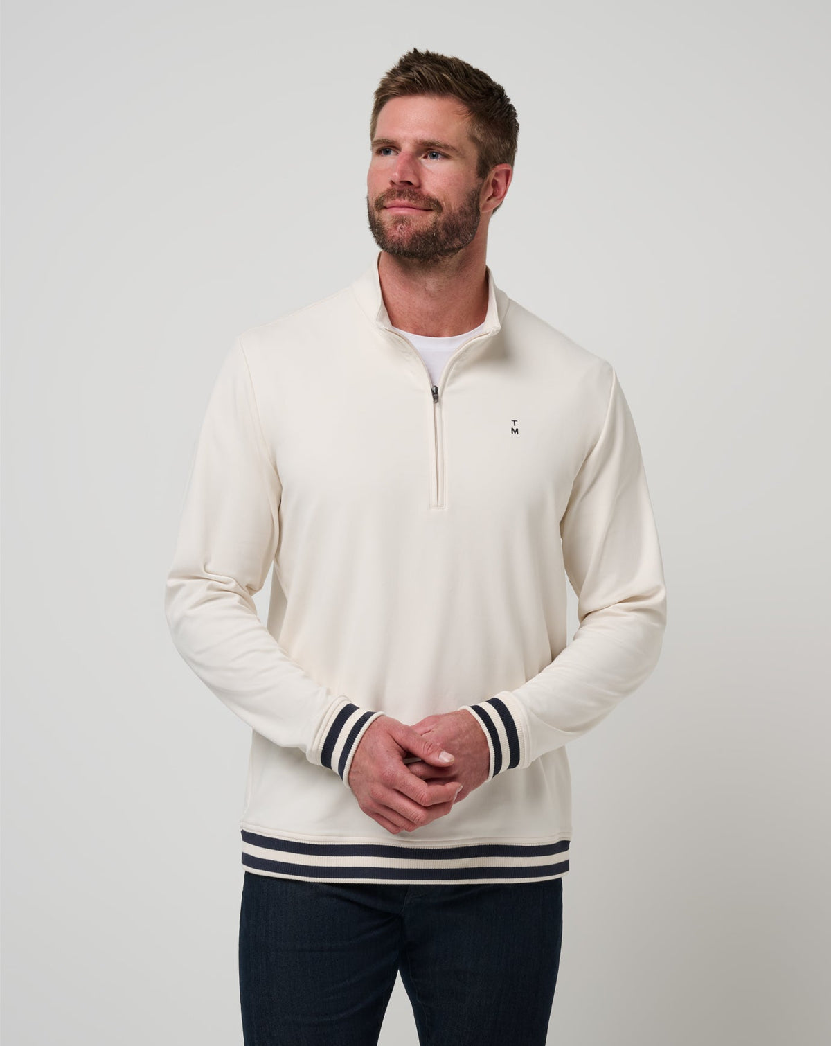 Happier Hour Quarter Zip Birch | Travis Mathew Special Offer
