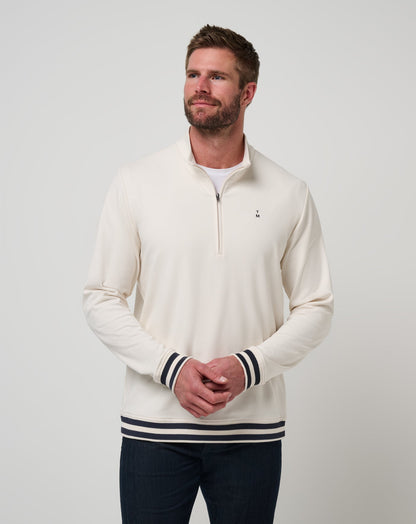 Happier Hour Quarter Zip Birch | Travis Mathew Special Offer