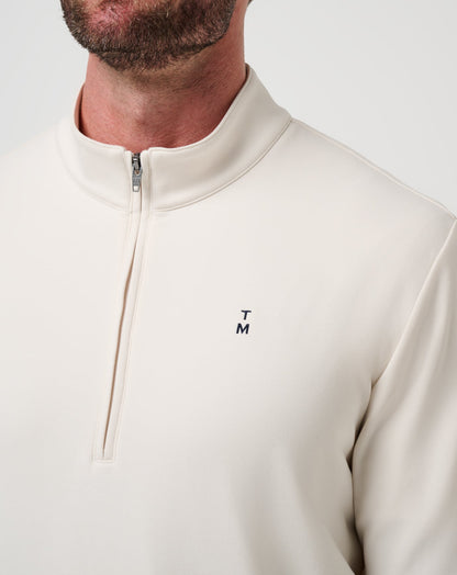 Happier Hour Quarter Zip Birch | Travis Mathew Special Offer