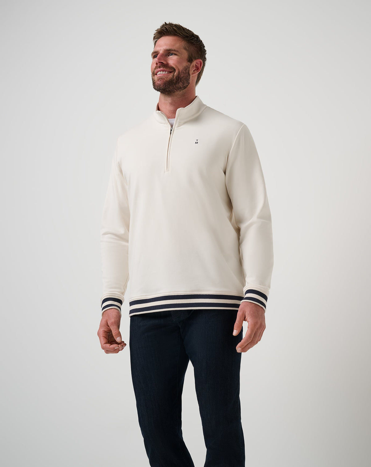 Happier Hour Quarter Zip Birch | Travis Mathew Special Offer
