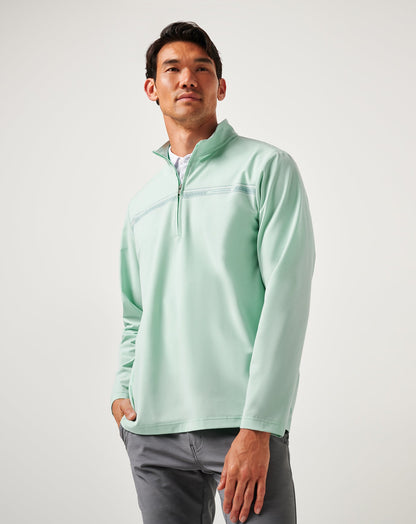 On The Map Quarter Zip Eggshell Blue | Travis Mathew Customer Favorite