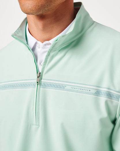 On The Map Quarter Zip Eggshell Blue | Travis Mathew Customer Favorite