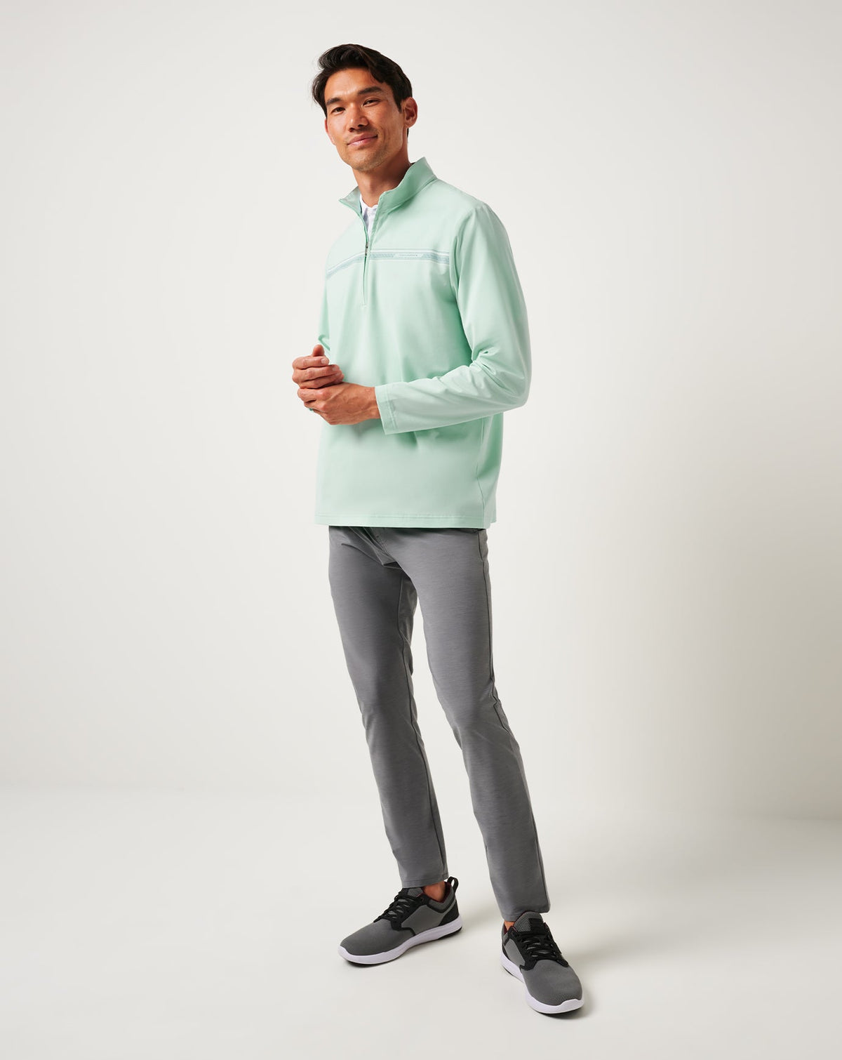 On The Map Quarter Zip Eggshell Blue | Travis Mathew Customer Favorite