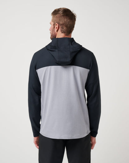 Coin Toss Quarter Zip Hoodie Heather Light Grey | Travis Mathew Value
