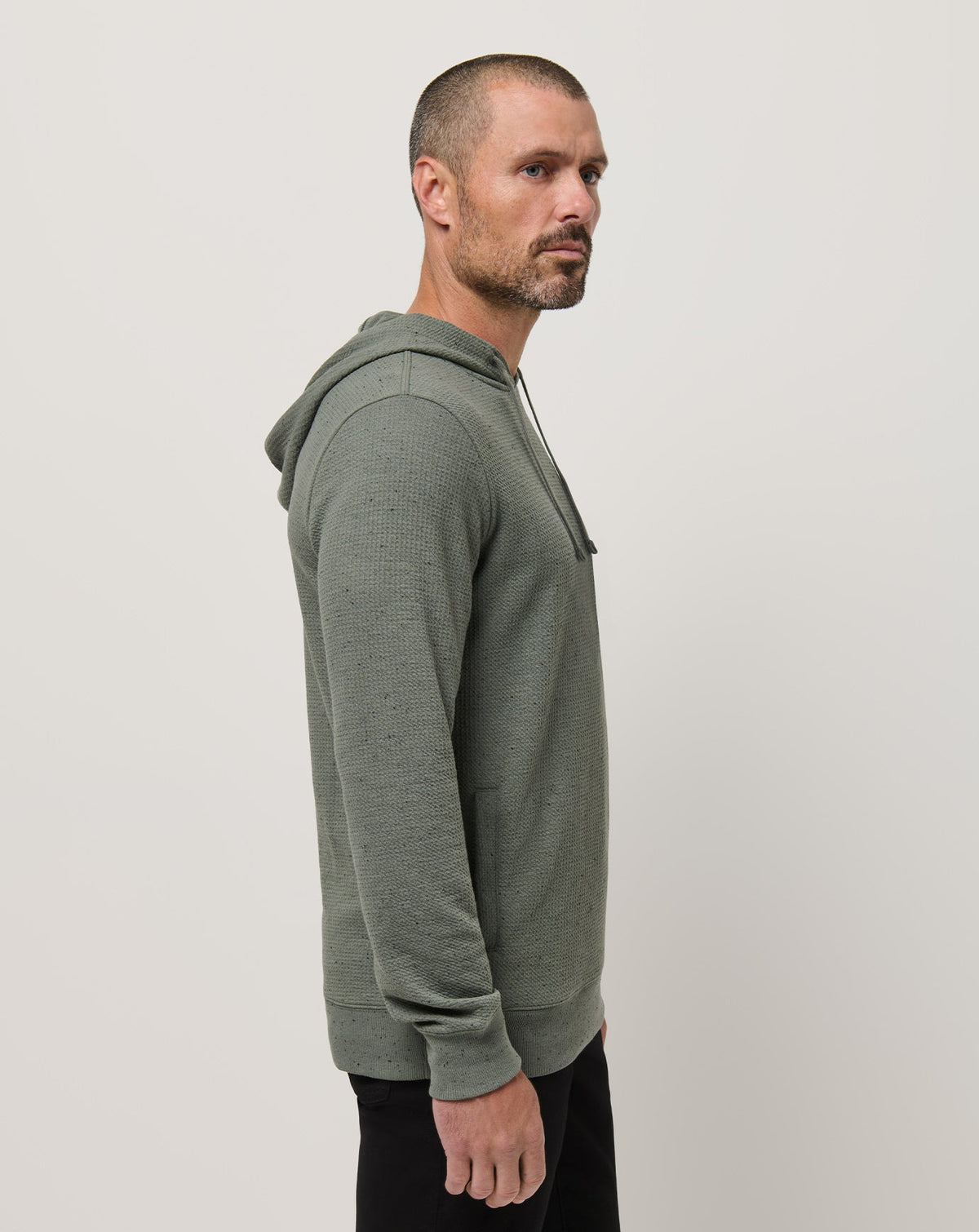 Cloud Waffle Hoodie Dark Olive | Travis Mathew Featured