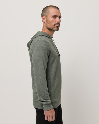Cloud Waffle Hoodie Dark Olive | Travis Mathew Featured
