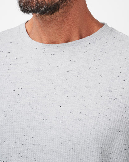 Cloud Waffle Crew Heather Light Grey | Travis Mathew Best Seller