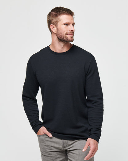 Cloud Waffle Crew Black | Travis Mathew Great Value