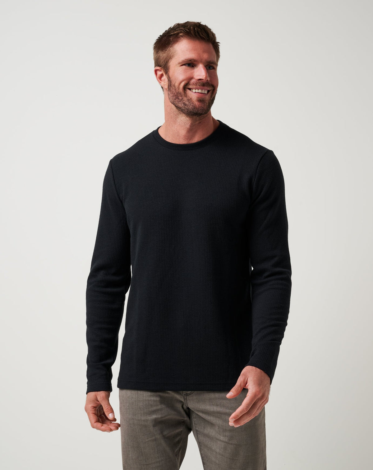 Cloud Waffle Crew Black | Travis Mathew Great Value