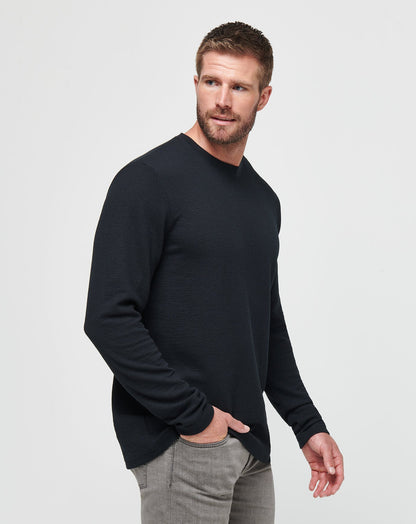 Cloud Waffle Crew Black | Travis Mathew Great Value