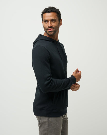 Cloud Waffle Hoodie Black | Travis Mathew Top Pick