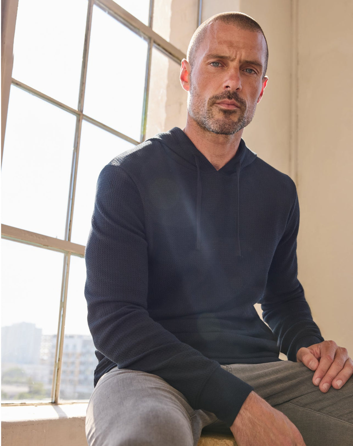 Cloud Waffle Hoodie Black | Travis Mathew Top Pick